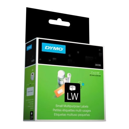 Dymo DYMO LabelWriter Multipurpose Labels, 1in x 2-1/8in, White, 500 Labels/Roll 30336